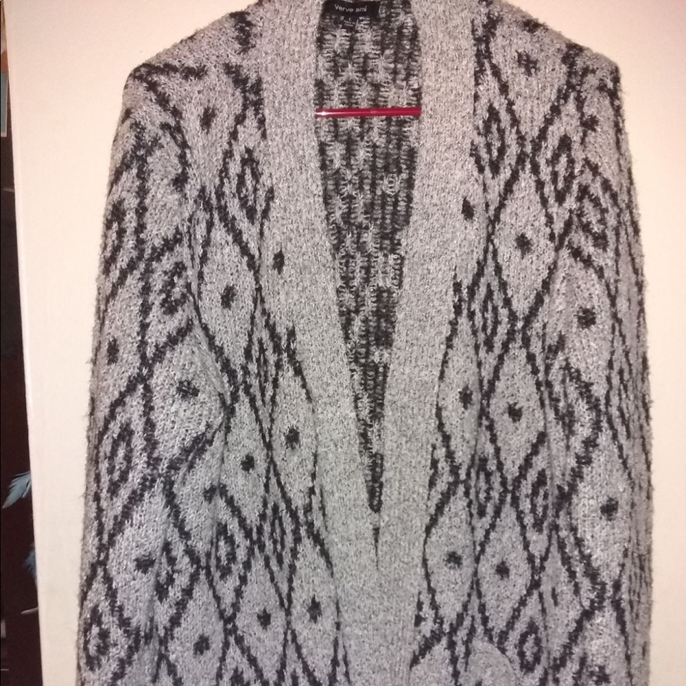 Grey and Black Aztec Cardigan